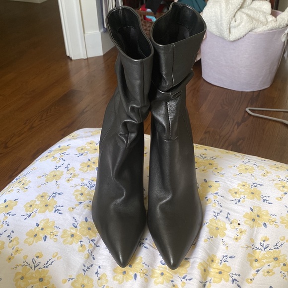 Nine West Jenn Leather Black Booties - Picture 6 of 10